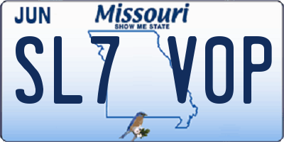 MO license plate SL7V0P
