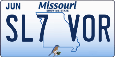 MO license plate SL7V0R
