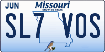 MO license plate SL7V0S