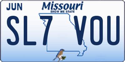 MO license plate SL7V0U