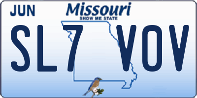 MO license plate SL7V0V