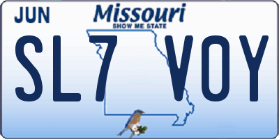 MO license plate SL7V0Y