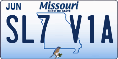 MO license plate SL7V1A