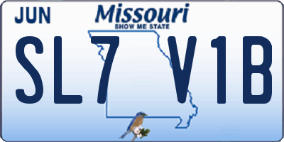 MO license plate SL7V1B