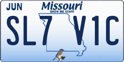 MO license plate SL7V1C