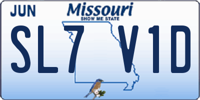 MO license plate SL7V1D