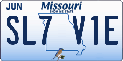 MO license plate SL7V1E