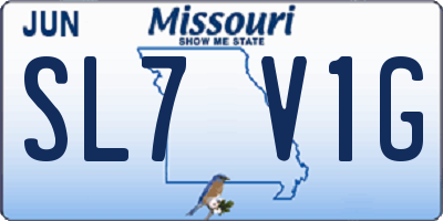 MO license plate SL7V1G