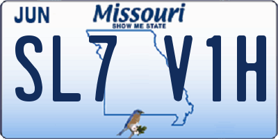 MO license plate SL7V1H