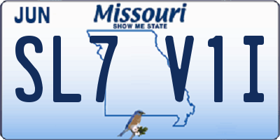 MO license plate SL7V1I