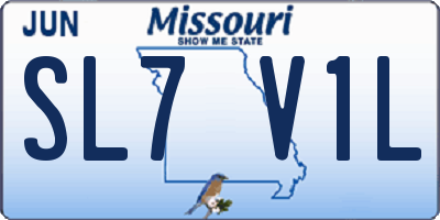 MO license plate SL7V1L