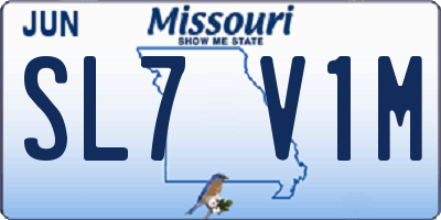 MO license plate SL7V1M