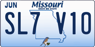 MO license plate SL7V1O
