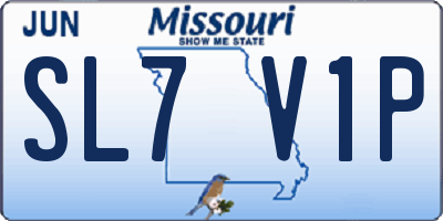 MO license plate SL7V1P
