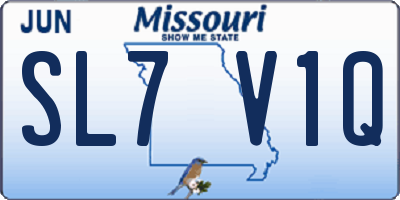 MO license plate SL7V1Q