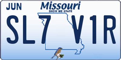 MO license plate SL7V1R