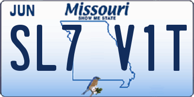 MO license plate SL7V1T