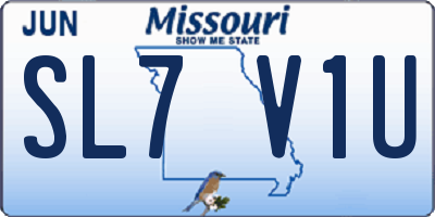 MO license plate SL7V1U