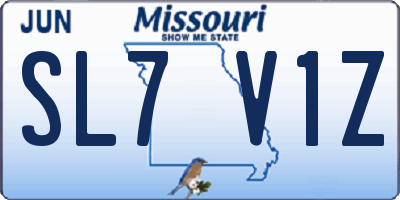 MO license plate SL7V1Z