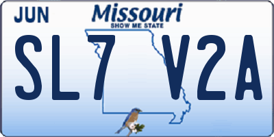 MO license plate SL7V2A