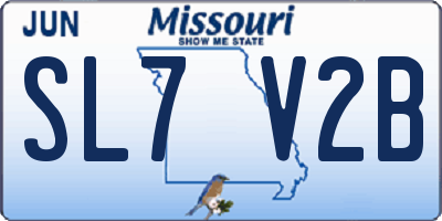 MO license plate SL7V2B