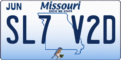 MO license plate SL7V2D