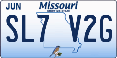 MO license plate SL7V2G