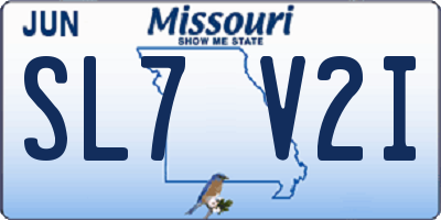 MO license plate SL7V2I