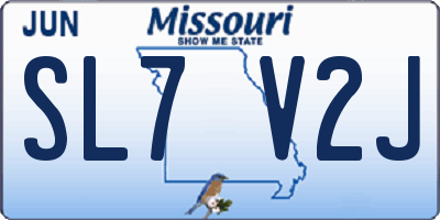 MO license plate SL7V2J