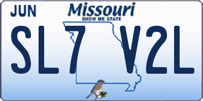 MO license plate SL7V2L