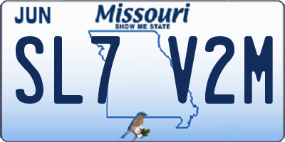 MO license plate SL7V2M