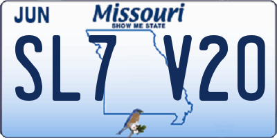 MO license plate SL7V2O