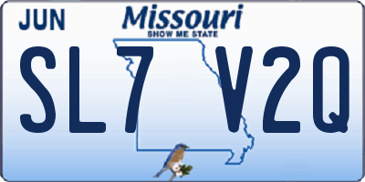 MO license plate SL7V2Q