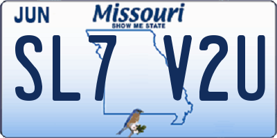 MO license plate SL7V2U