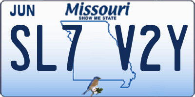 MO license plate SL7V2Y