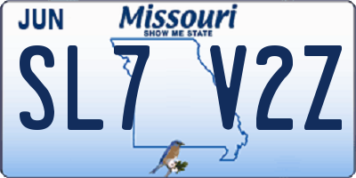 MO license plate SL7V2Z