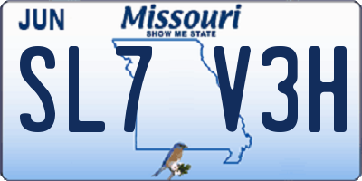 MO license plate SL7V3H