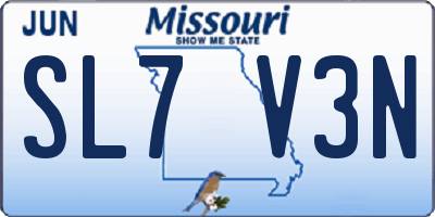 MO license plate SL7V3N