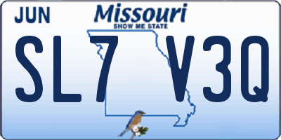 MO license plate SL7V3Q