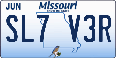 MO license plate SL7V3R