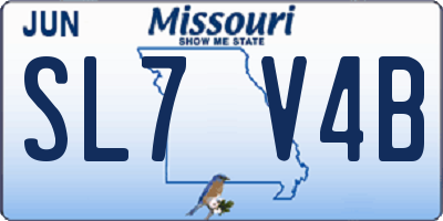 MO license plate SL7V4B