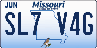 MO license plate SL7V4G