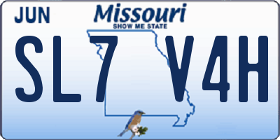 MO license plate SL7V4H