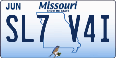 MO license plate SL7V4I