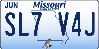 MO license plate SL7V4J