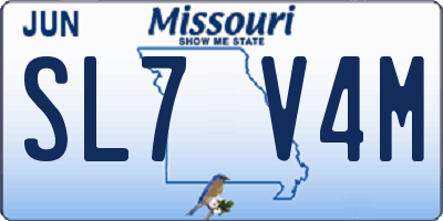 MO license plate SL7V4M