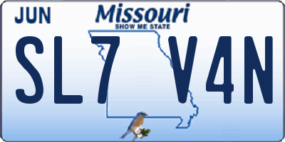 MO license plate SL7V4N