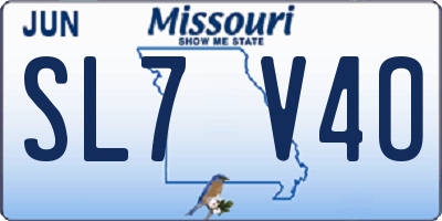 MO license plate SL7V4O