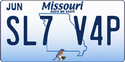 MO license plate SL7V4P