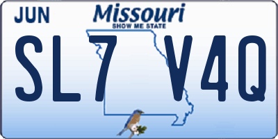 MO license plate SL7V4Q